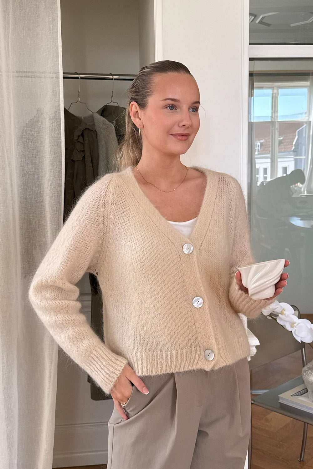 Vicky Cardigan Creme | Genser | Smuk - Dameklær på nett