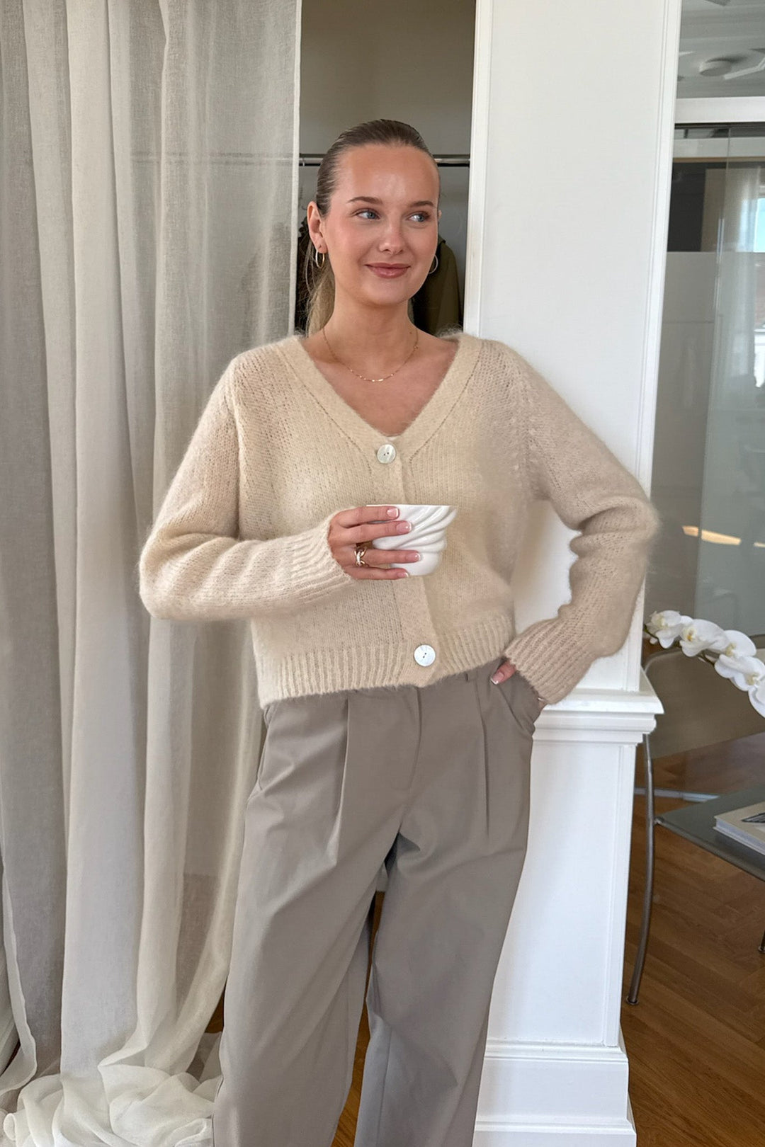 Vicky Cardigan Creme | Genser | Smuk - Dameklær på nett