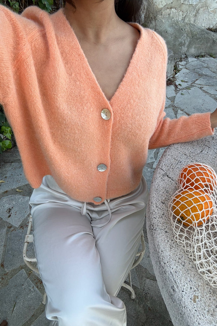 Vicky Cardigan Orange | Genser | Smuk - Dameklær på nett