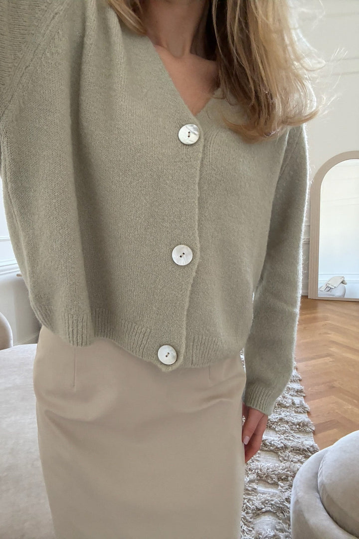 Vicky Cardigan Pistachio | Genser | Smuk - Dameklær på nett