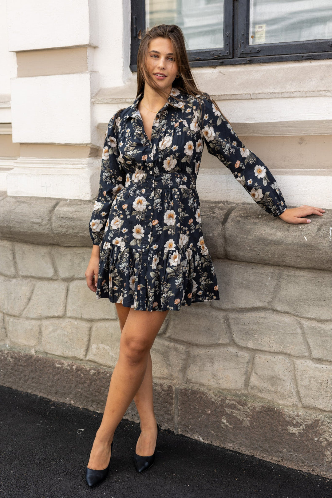 Vicky Dress Antique Black Poplin | Kjoler | Smuk - Dameklær på nett
