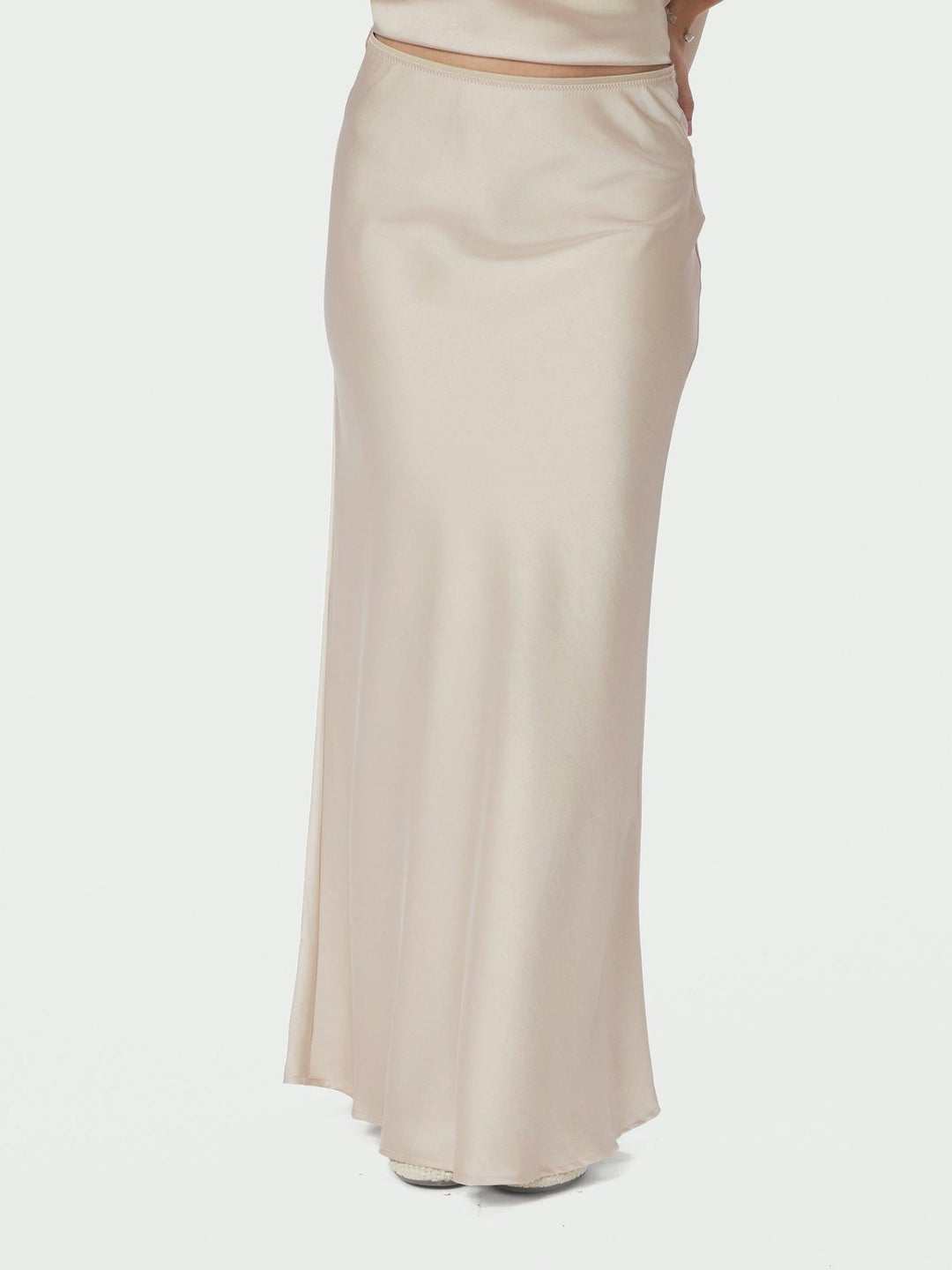 Vicky Heavy Sateen Skirt Champagne | Skjørt | Smuk