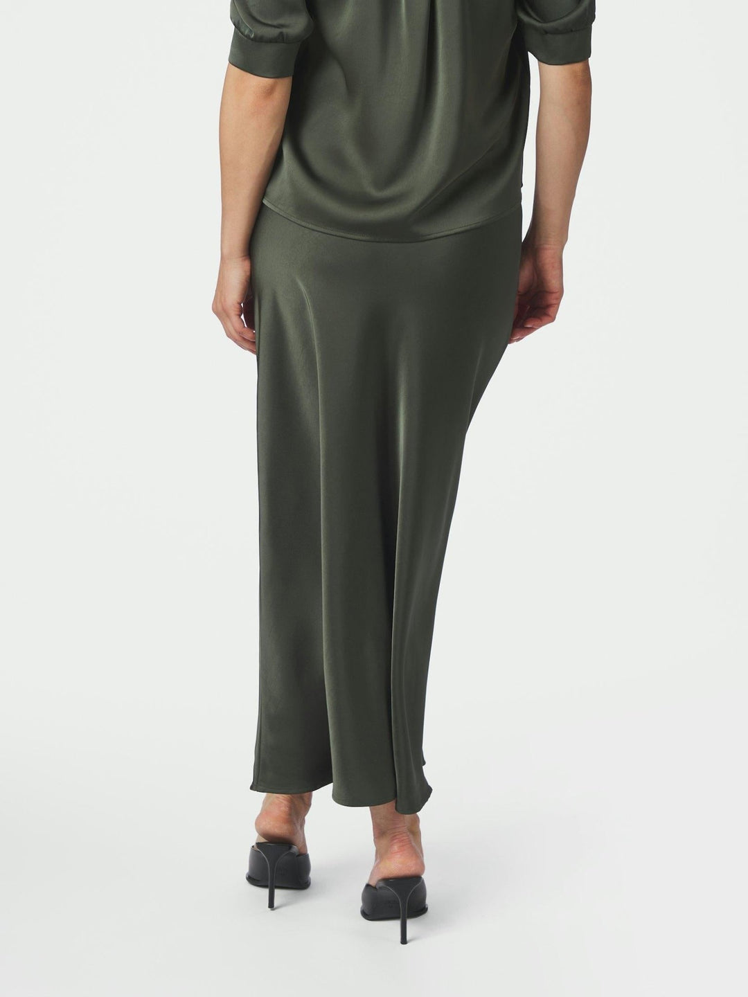 Vicky Heavy Sateen Skirt Deep Green | Skjørt | Smuk