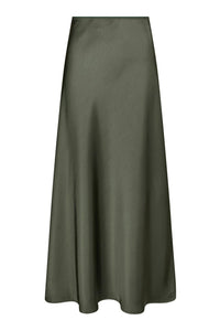 Vicky Heavy Sateen Skirt Deep Green