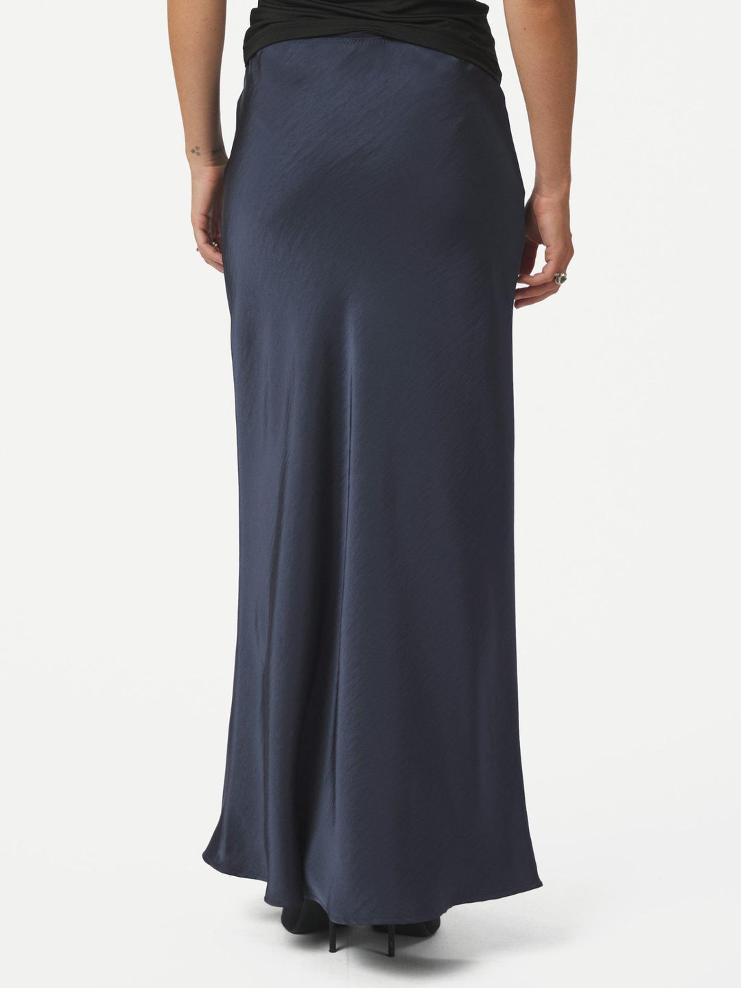 Vicky Heavy Sateen Skirt Midnight Blue | Skjørt | Smuk - Dameklær på nett