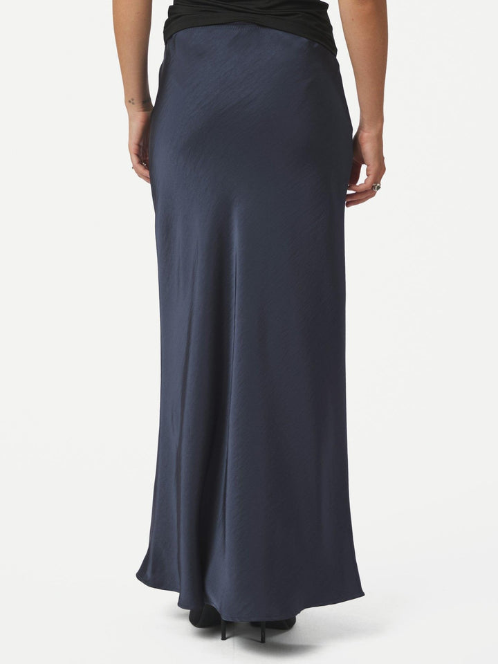 Vicky Heavy Sateen Skirt Midnight Blue | Skjørt | Smuk - Dameklær på nett