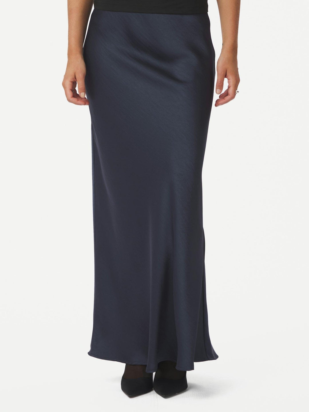 Vicky Heavy Sateen Skirt Midnight Blue | Skjørt | Smuk - Dameklær på nett