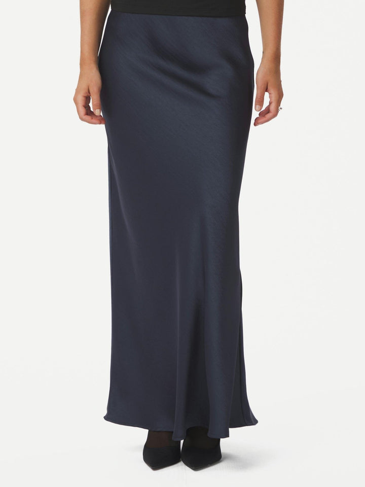 Vicky Heavy Sateen Skirt Midnight Blue | Skjørt | Smuk - Dameklær på nett