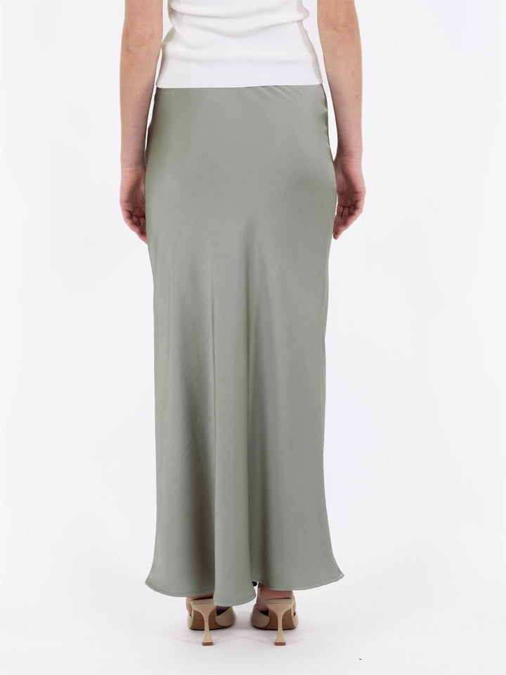 Vicky Heavy Sateen Skirt Smoke Green | Skjørt | Smuk - Dameklær på nett