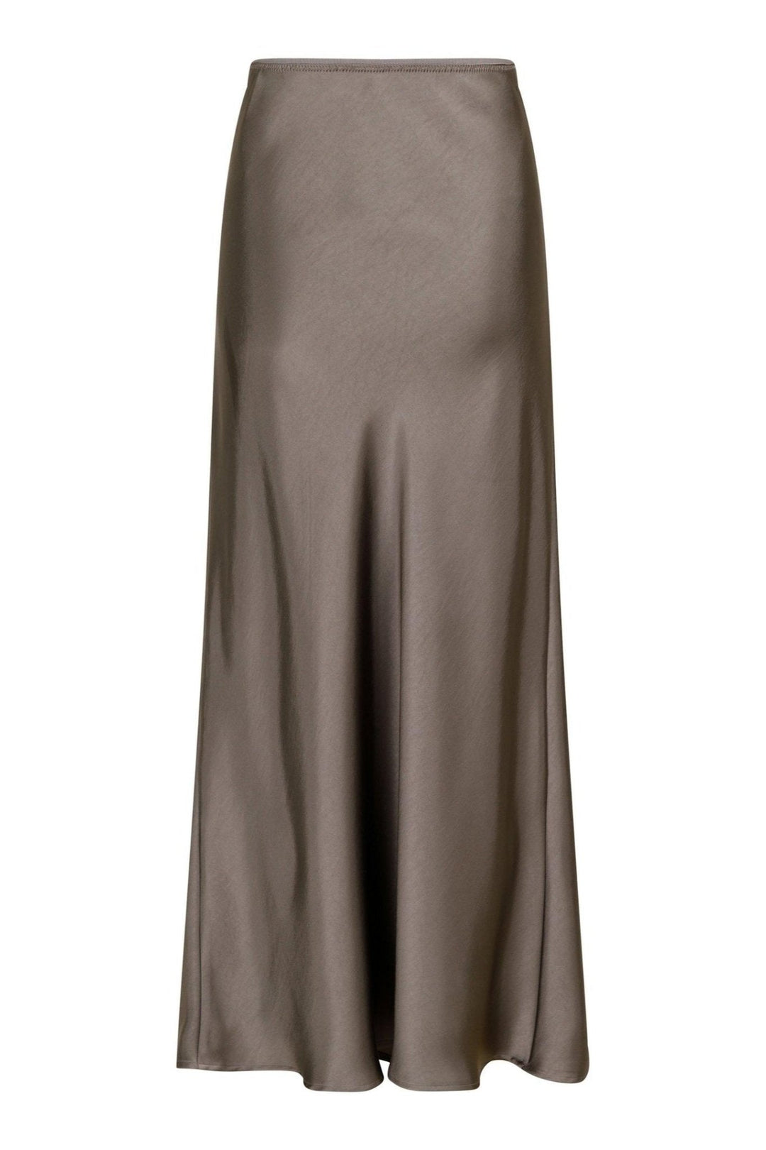 Vicky Heavy Sateen Skirt Warm Grey | Skjørt | Smuk - Dameklær på nett