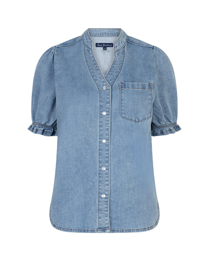 Victoria Blouse Denim Lightblue | Bukser | Smuk