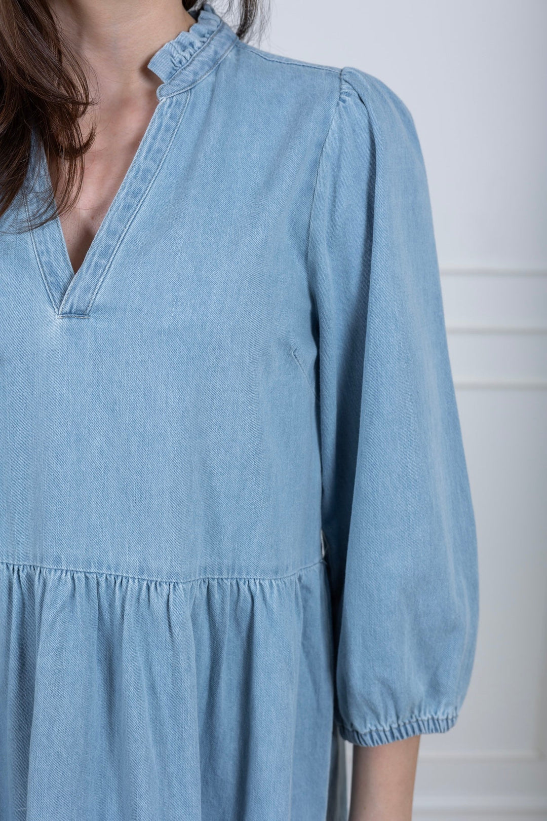 Viggasi Dress Whiteish Blue Denim | Kjoler | Smuk - Dameklær på nett