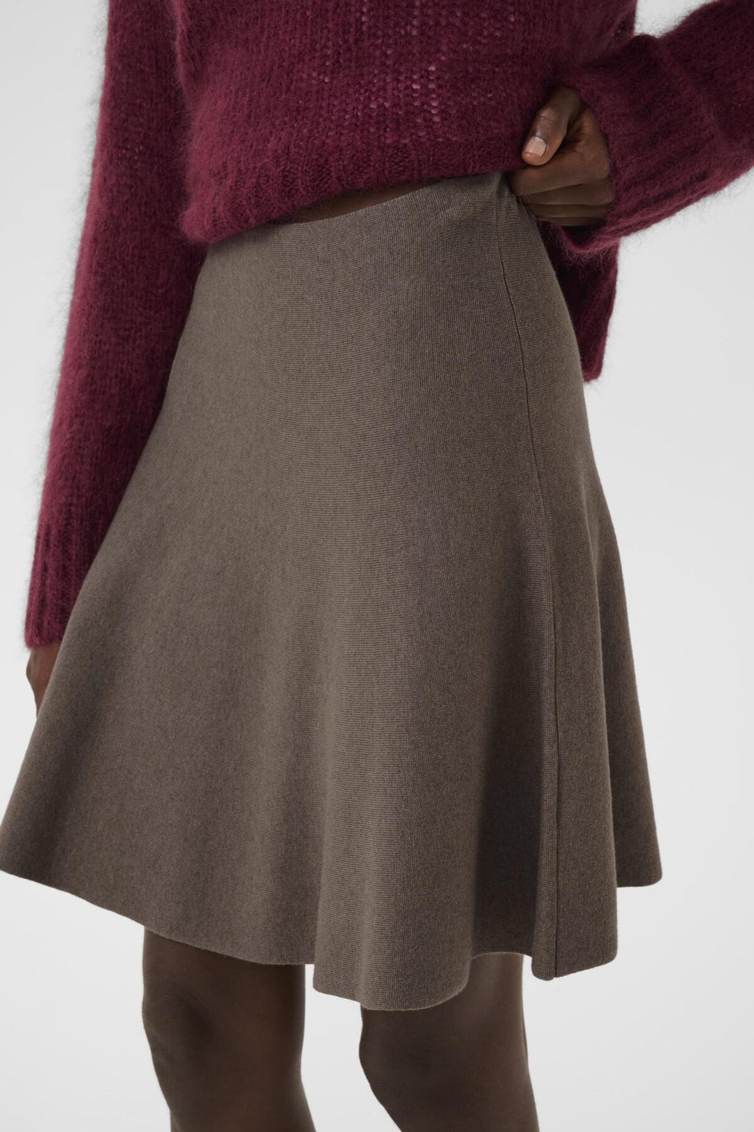 Vikes Skirt Mink Melange | Skjørt | Smuk - Dameklær på nett