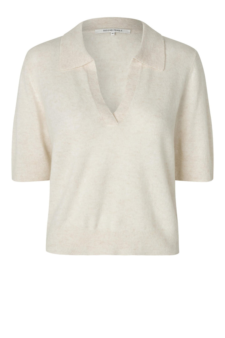 Vilena Knit Ss White Alyssum | Genser | Smuk - Dameklær på nett