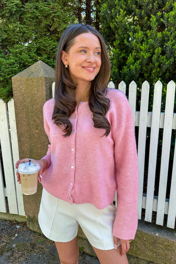Vilja Knit Cardigan Pink | Genser | Smuk - Dameklær på nett