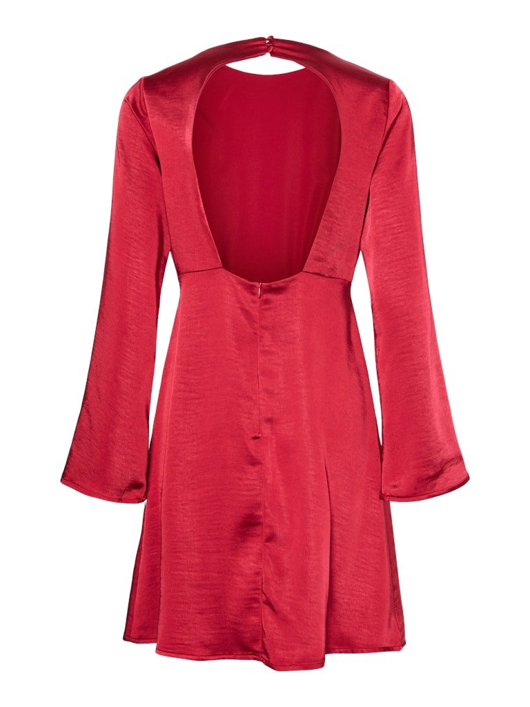 Vima Ls Open Back Dress Jester Red | Kjoler | Smuk - Dameklær på nett