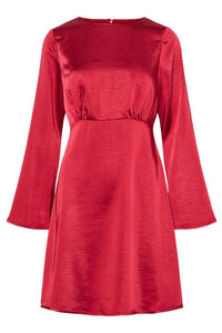 Vima Ls Open Back Dress Jester Red