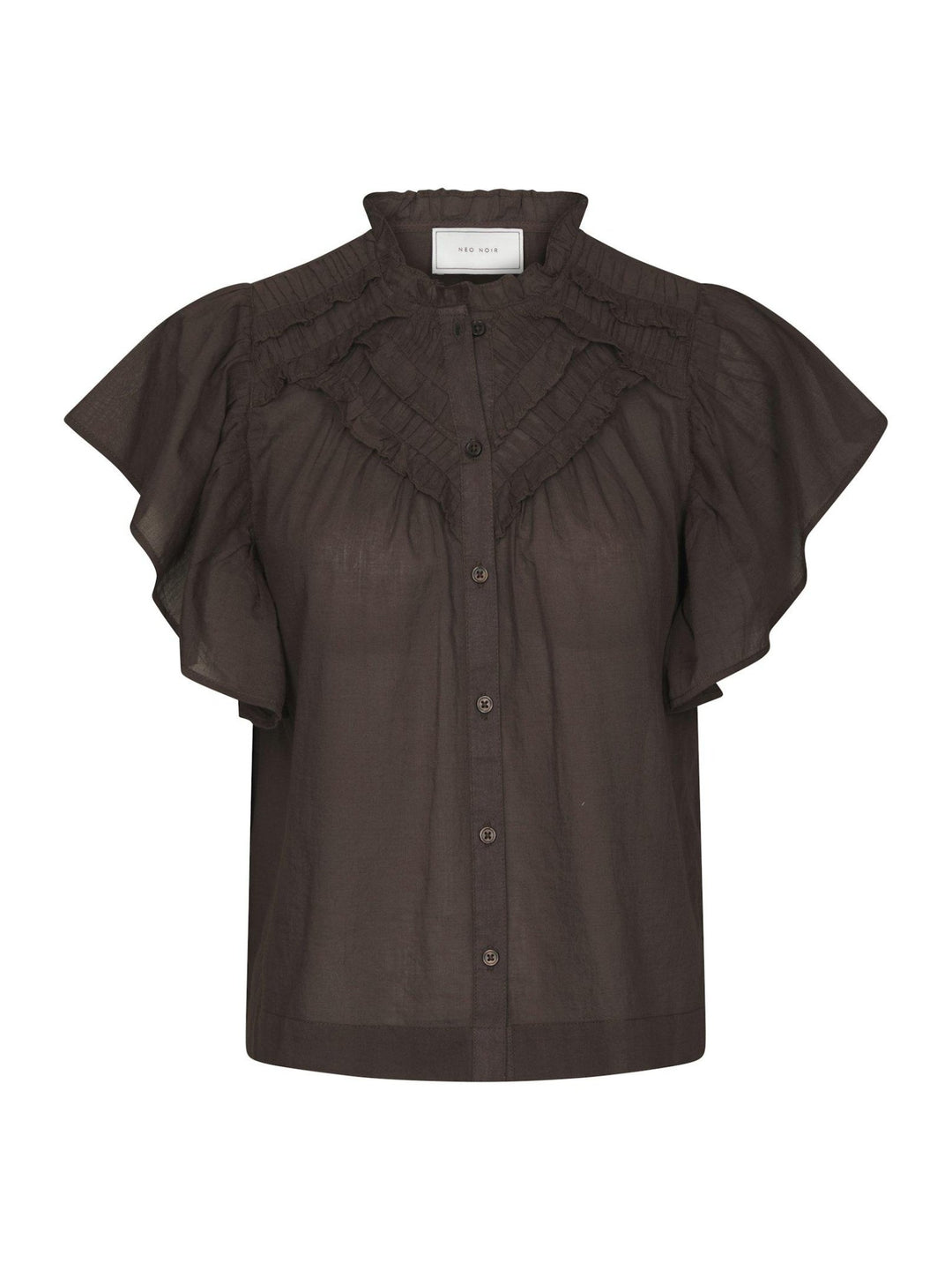 Vinsa S Voile Top Dark Brown | Topper | Smuk