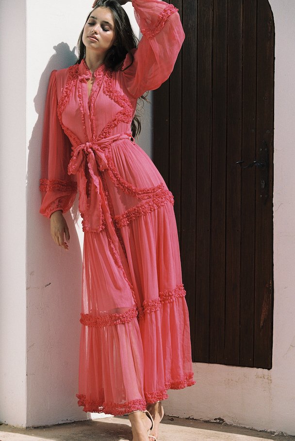 Violetta Maxi Dress Coral | Kjoler | Smuk - Dameklær på nett