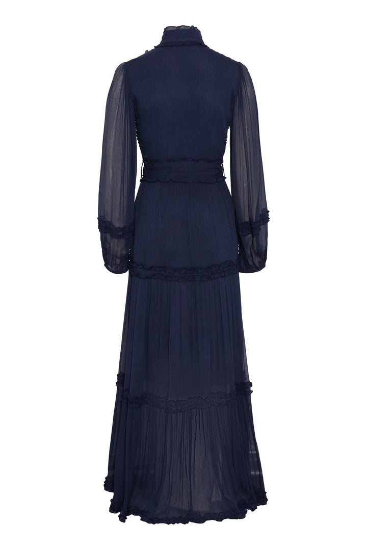 Violetta Maxi Dress Dark Blue | Kjoler | Smuk - Dameklær på nett