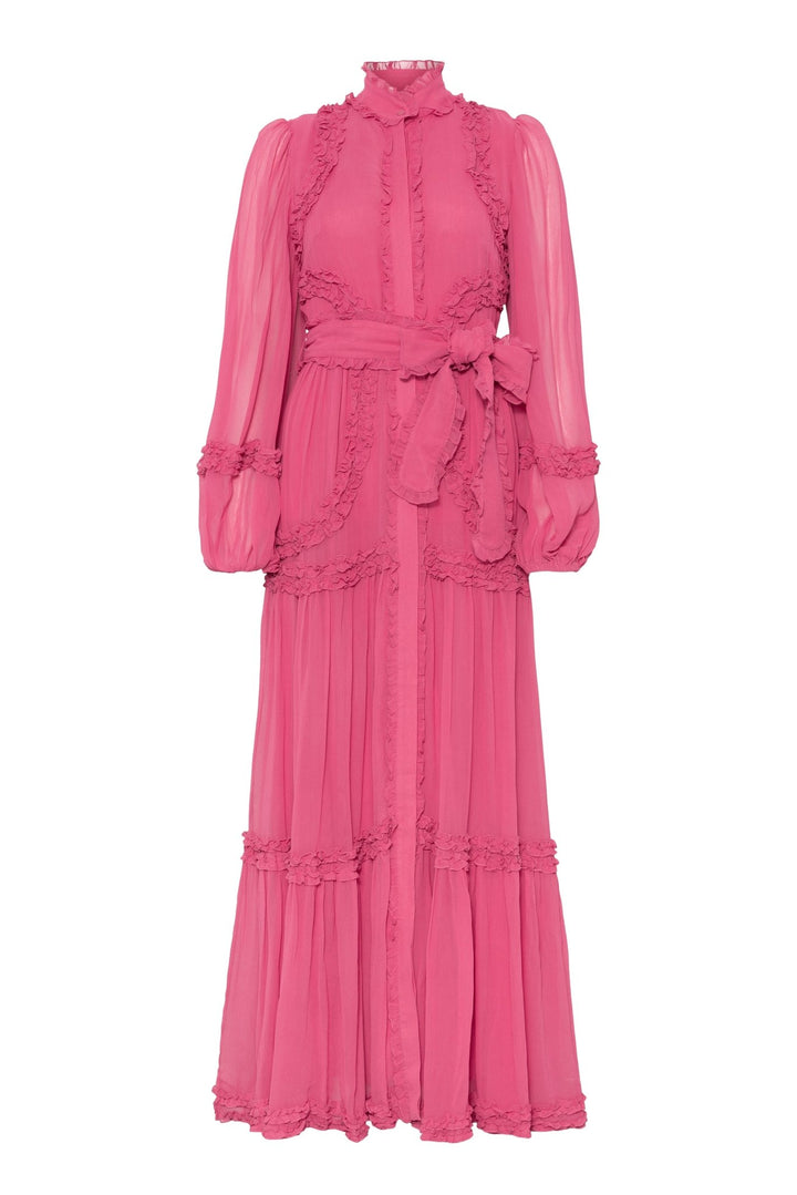 Violetta Maxi Dress Hot Pink | Kjoler | Smuk