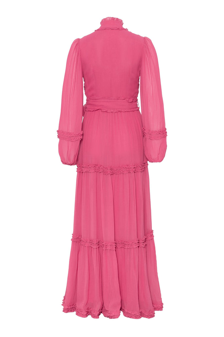 Violetta Maxi Dress Hot Pink | Kjoler | Smuk