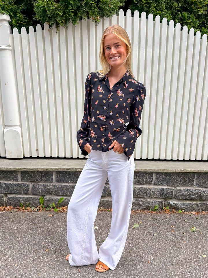 Viscose Blouse Midnight Flowers | Skjorter og bluser | Smuk