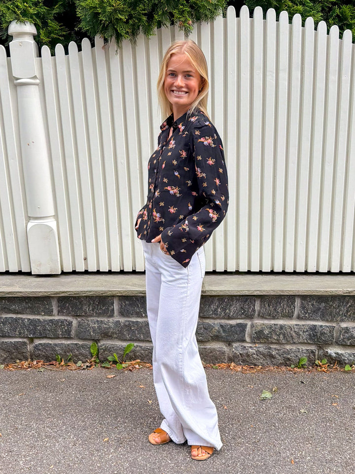 Viscose Blouse Midnight Flowers | Skjorter og bluser | Smuk