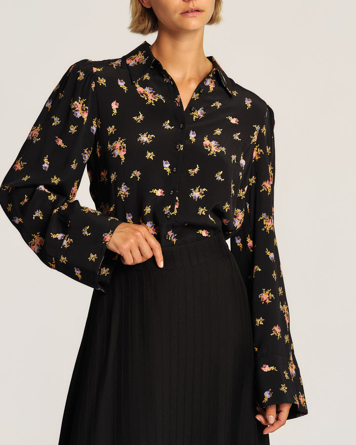Viscose Blouse Midnight Flowers | Skjorter og bluser | Smuk