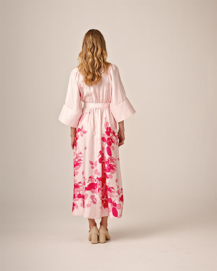 Viscose Collared Dress Pink Field | Kjoler | Smuk - Dameklær på nett