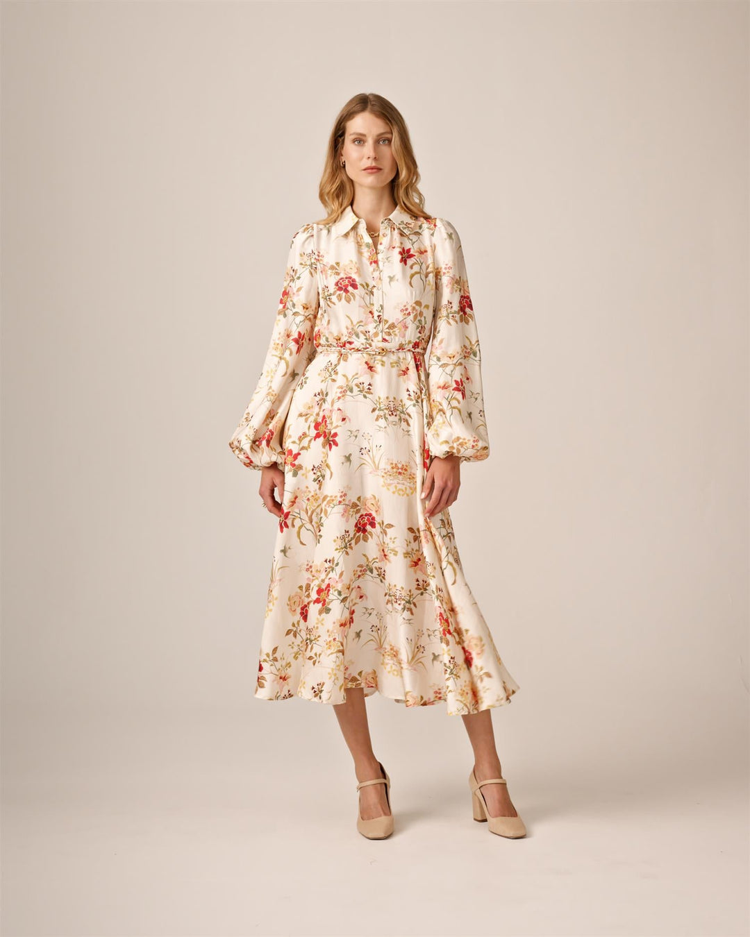 Viscose Shirt Dress Botanical | Kjoler | Smuk - Dameklær på nett
