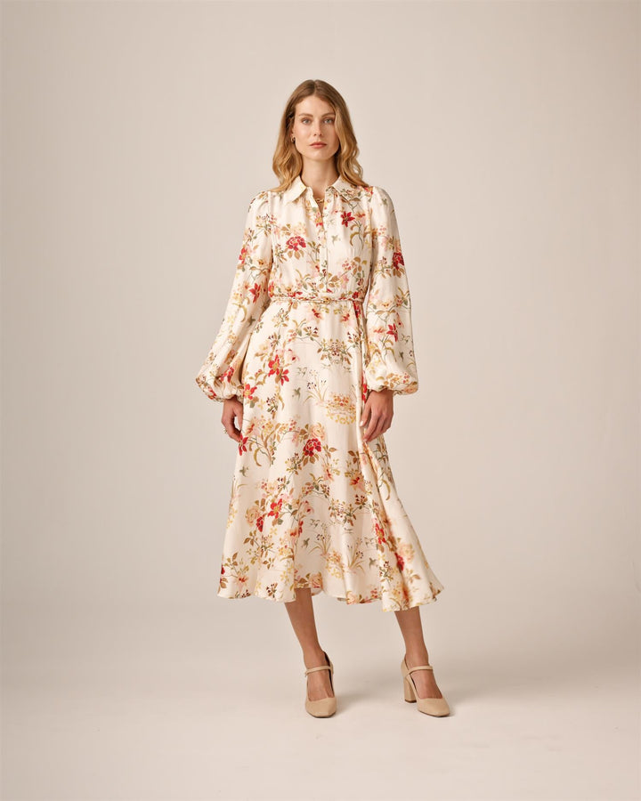 Viscose Shirt Dress Botanical | Kjoler | Smuk - Dameklær på nett