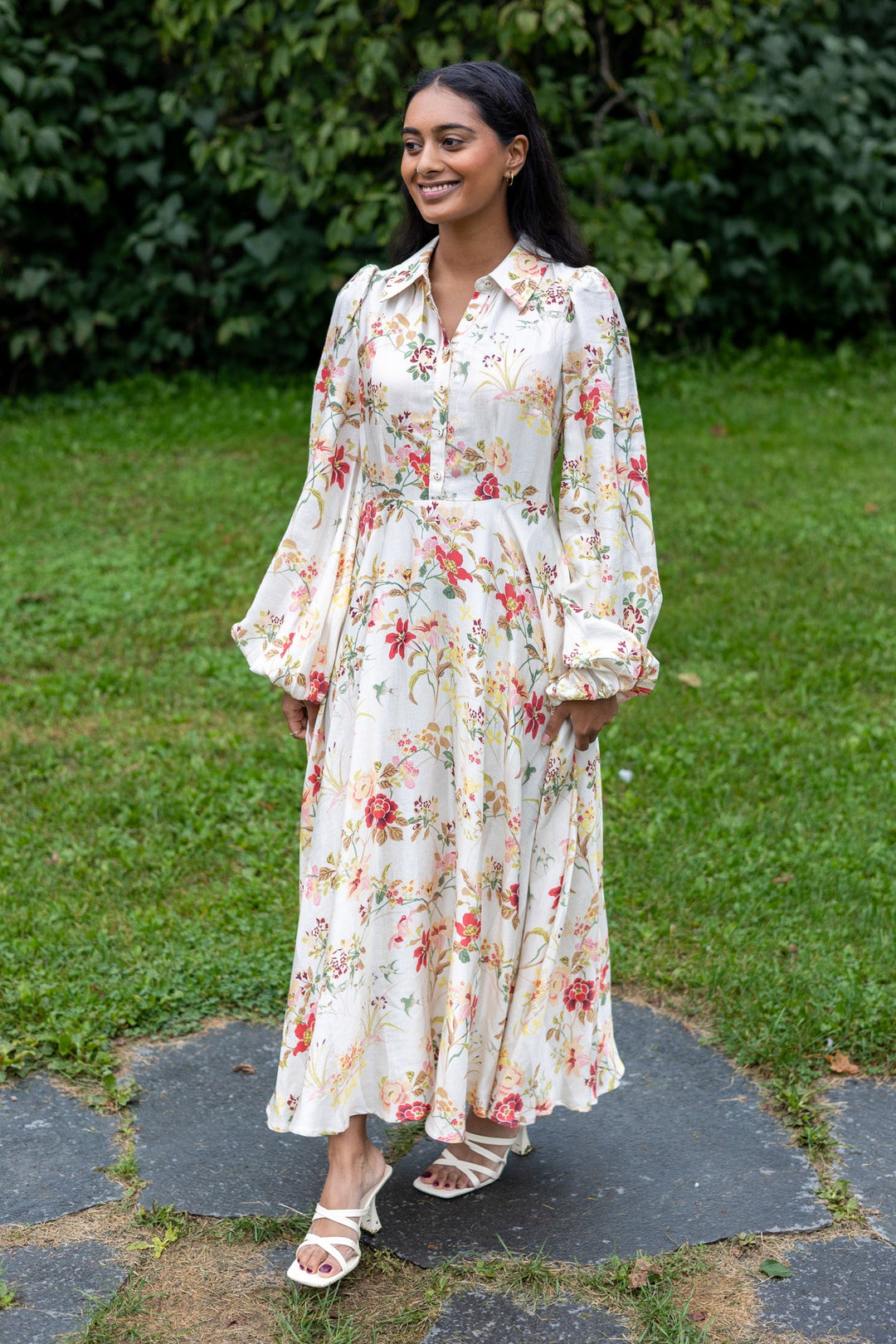 Viscose Shirt Dress Botanical | Kjoler | Smuk - Dameklær på nett