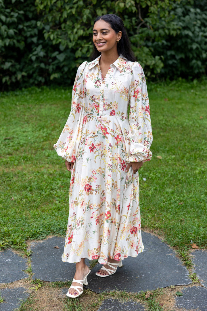 Viscose Shirt Dress Botanical | Kjoler | Smuk - Dameklær på nett