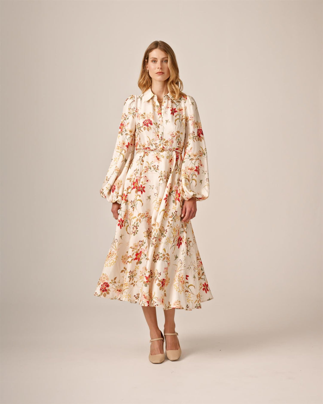 Viscose Shirt Dress Botanical | Kjoler | Smuk - Dameklær på nett