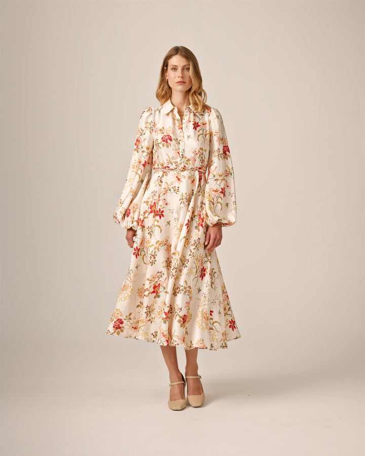Viscose Shirt Dress Botanical | Kjoler | Smuk - Dameklær på nett