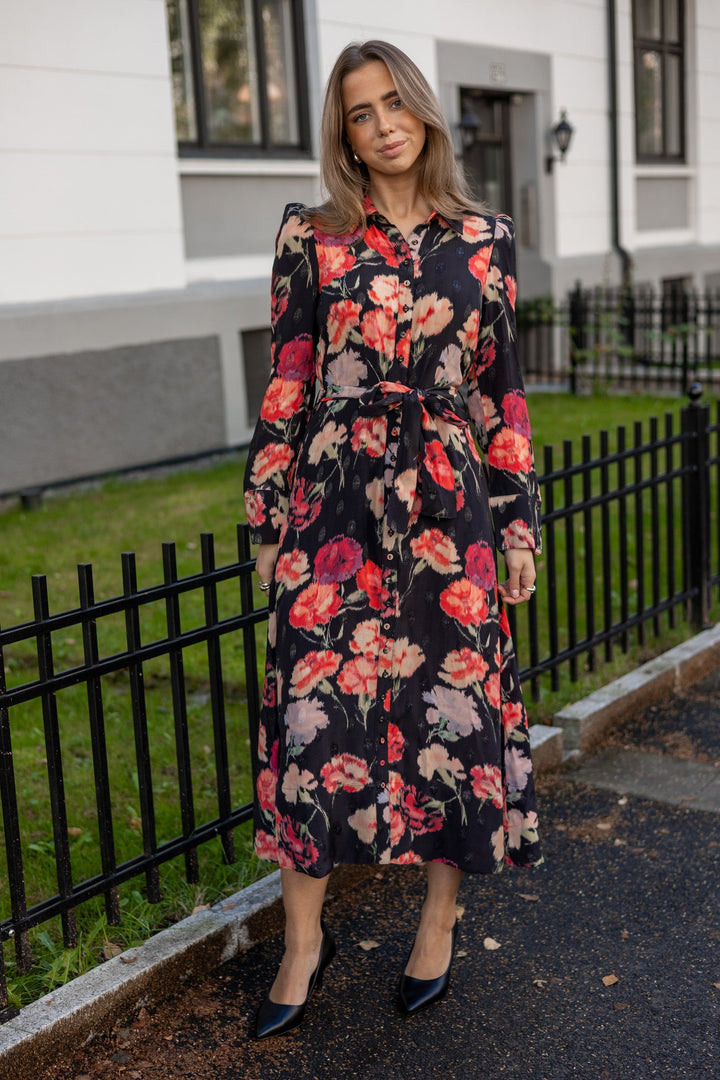 Viscose Shirt Dress Poppies | Kjoler | Smuk - Dameklær på nett