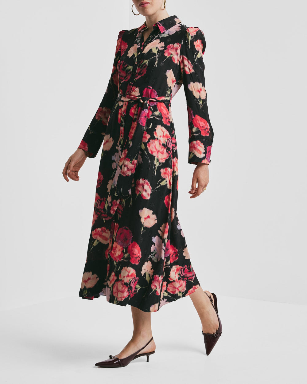 Viscose Shirt Dress Poppies | Kjoler | Smuk - Dameklær på nett