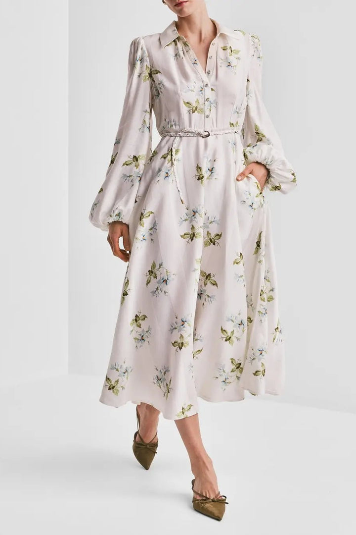 Viscose Shirt Dress Tea Garden | Kjoler | Smuk - Dameklær på nett