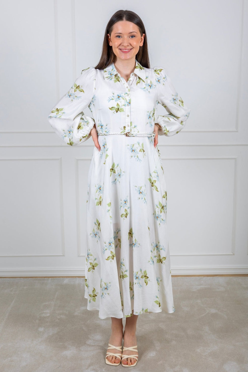 Viscose Shirt Dress Tea Garden | Kjoler | Smuk - Dameklær på nett