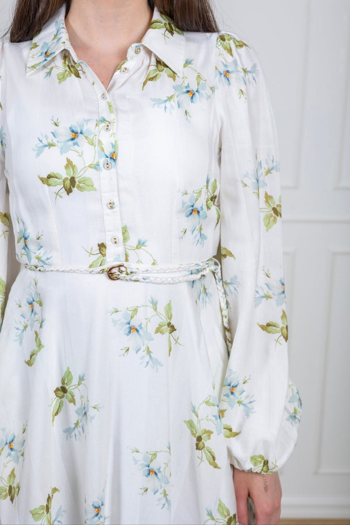 Viscose Shirt Dress Tea Garden | Kjoler | Smuk - Dameklær på nett