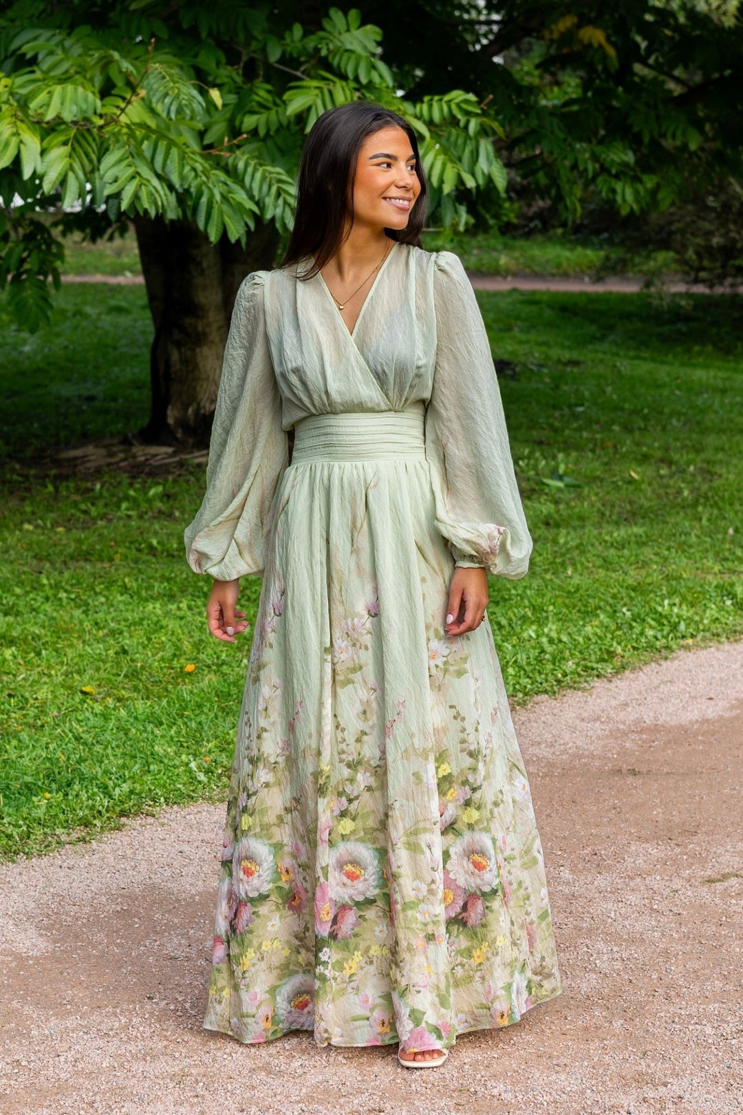 Viscose V - Neck Dress Growing Garden | Kjoler | Smuk