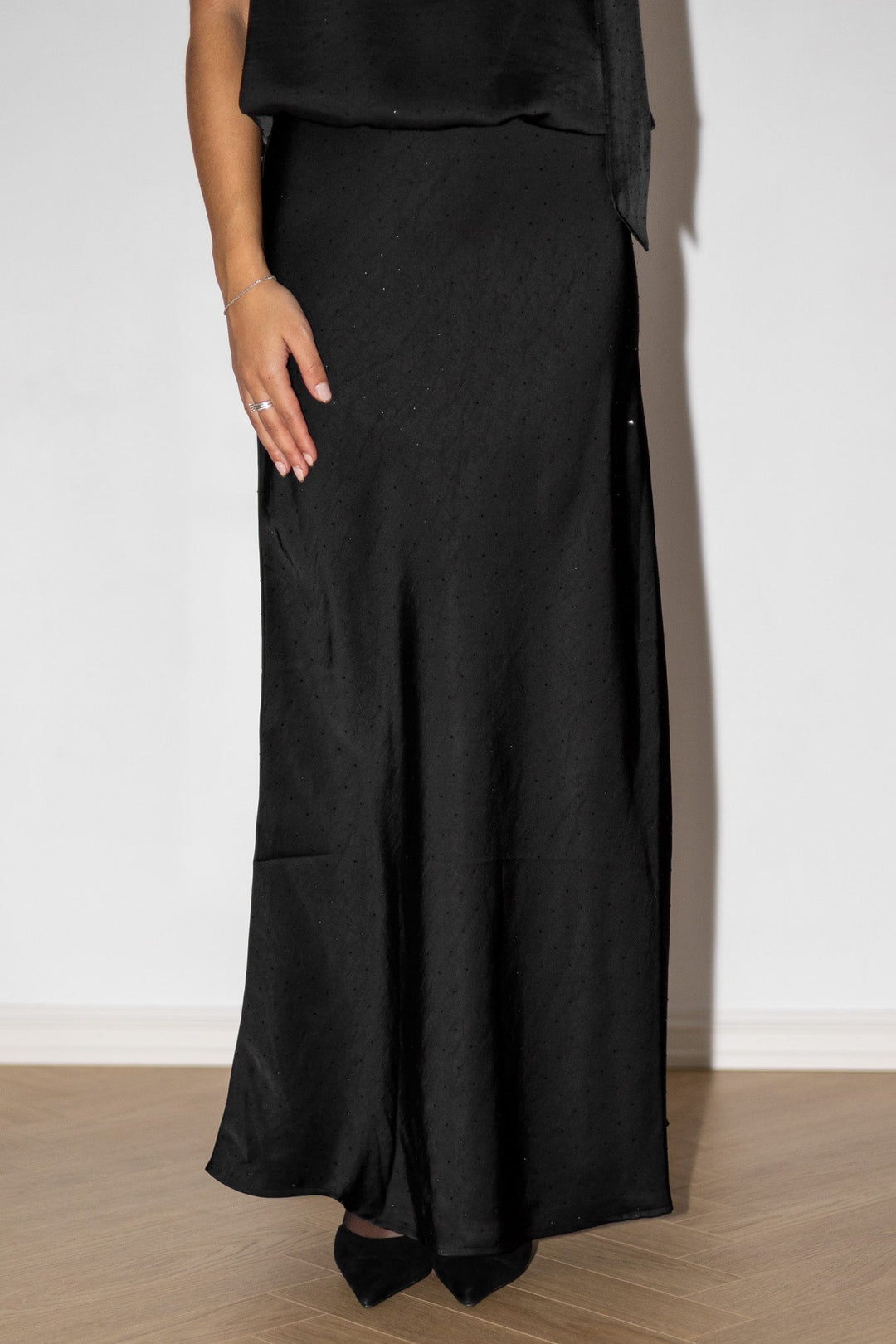 Viso Heavy Sateen Bedaz Skirt Black | Skjørt | Smuk