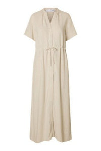 Viva-Damina Ss Ankle Sun Dress Sandshell