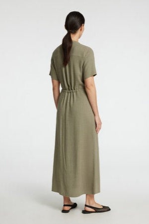 Viva - Damina Ss Ankle Sun Dress Vetiver | Kjoler | Smuk - Dameklær på nett
