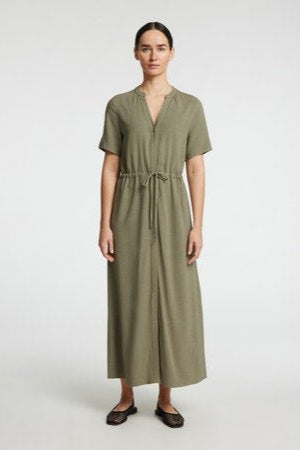 Viva - Damina Ss Ankle Sun Dress Vetiver | Kjoler | Smuk - Dameklær på nett