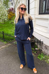 Viva-Gulia Hw Long Sun Pant Dark Sapphire