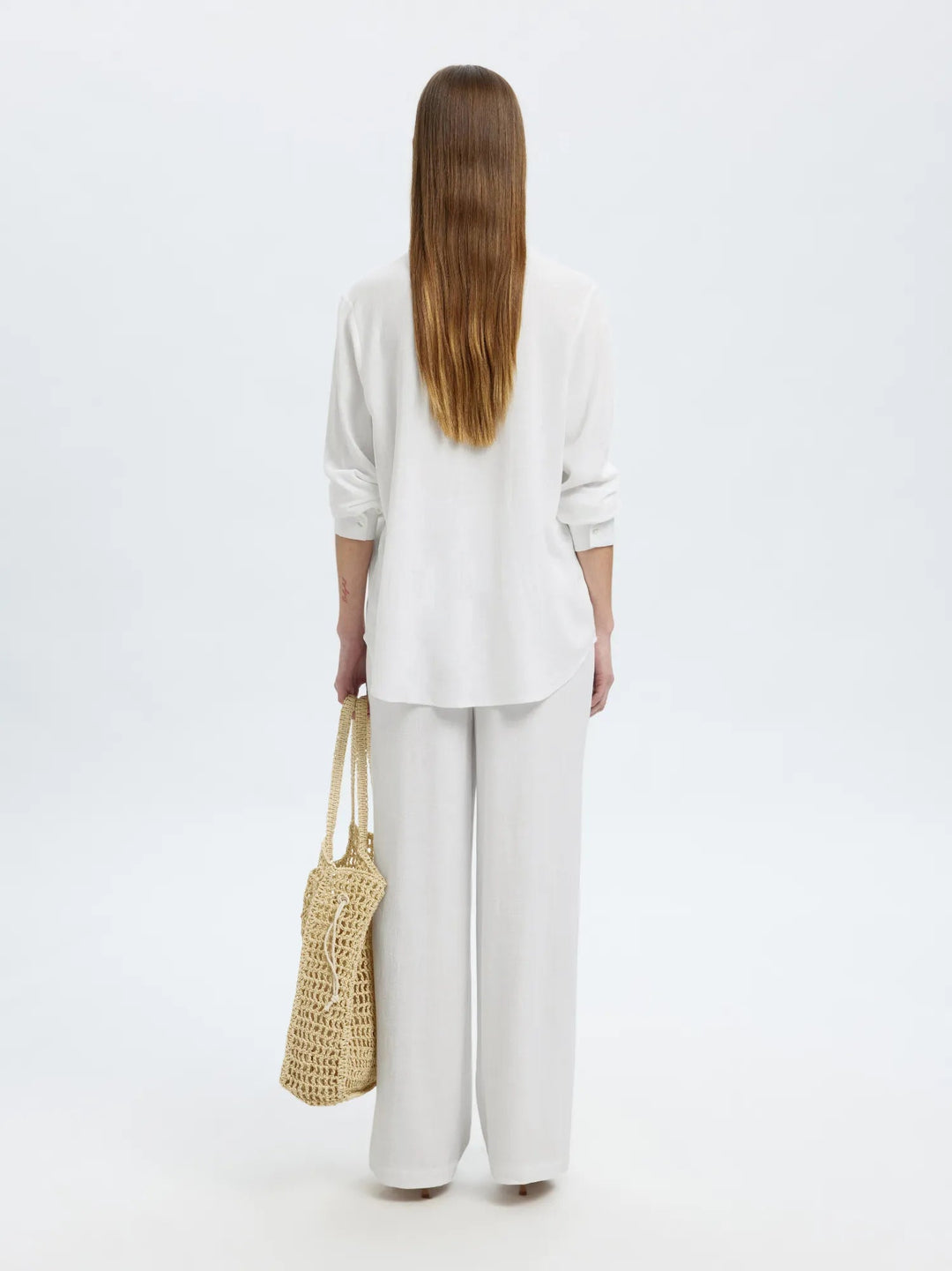 Viva - Gulia Hw Long Sun Pant Snow White | Bukser | Smuk