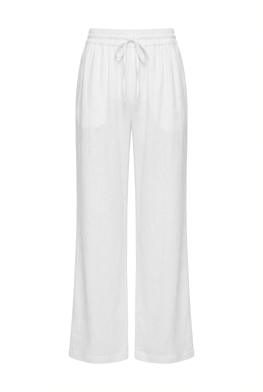 Viva - Gulia Hw Long Sun Pant Snow White | Bukser | Smuk