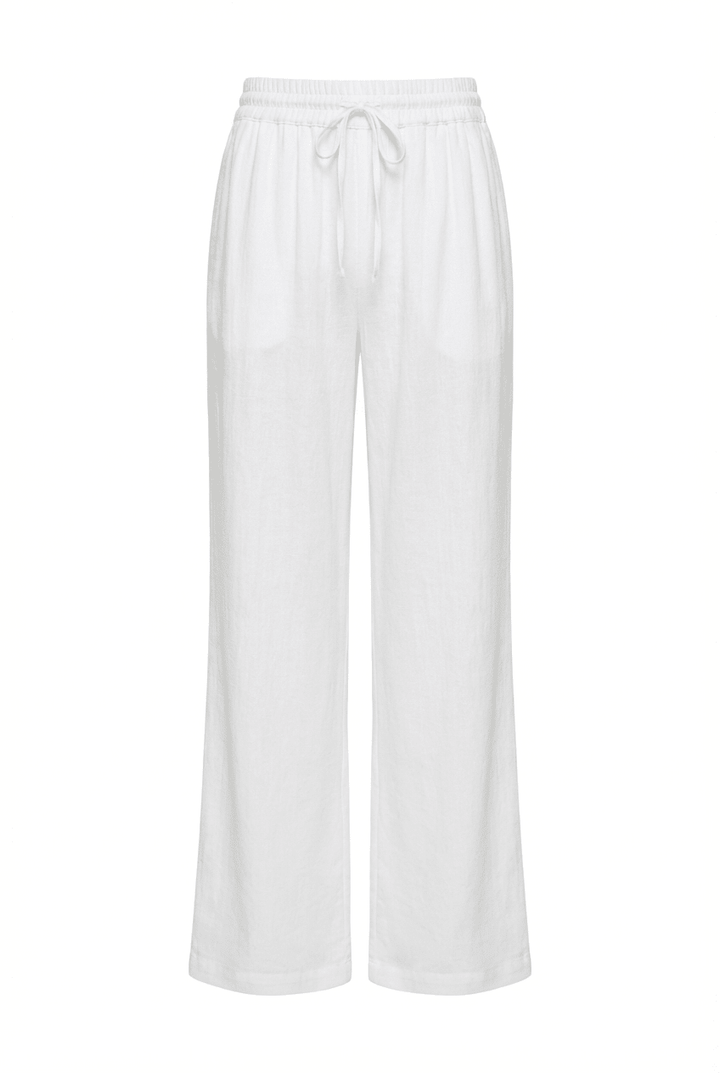 Viva - Gulia Hw Long Sun Pant Snow White | Bukser | Smuk